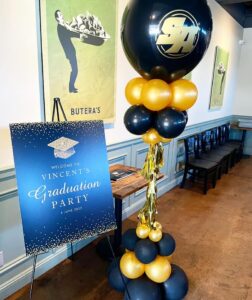 graduation party balloon column