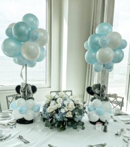 blue elephant baby shower decor