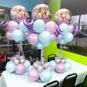 Frozen birthday balloon centerpieces